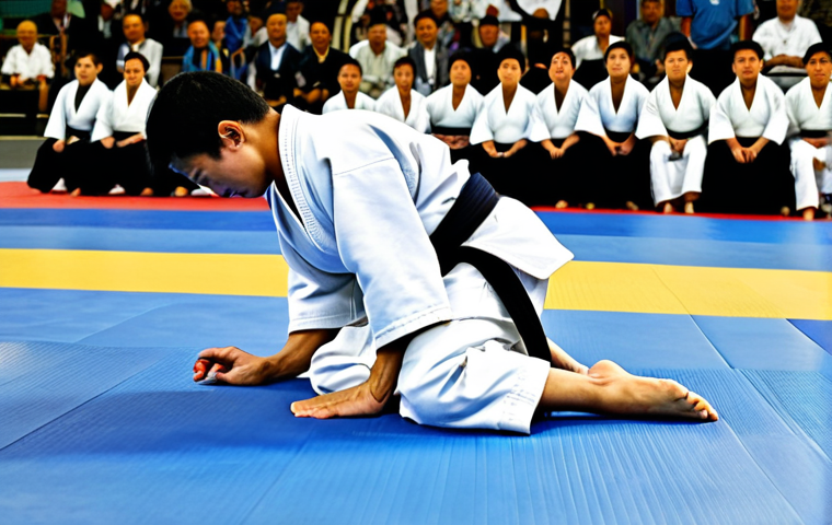유도 경기 중 실수 대처법 - Judo Practice & Reflection**

"A fully clothed judoka in a clean white gi, kneeling respectfully on ...