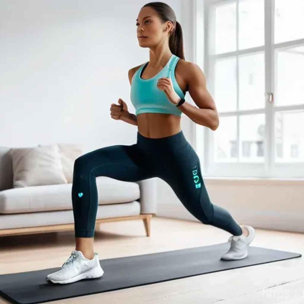 유도 훈련 로그 앱 추천 - **Prompt 1: "The AI-Powered Home Workout"**
    "A fit and diverse woman in her late 20s is performi...