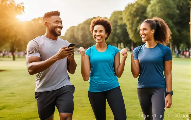 유도 훈련 로그 앱 추천 - **Prompt 1: "The AI-Powered Home Workout"**
    "A fit and diverse woman in her late 20s is performi...