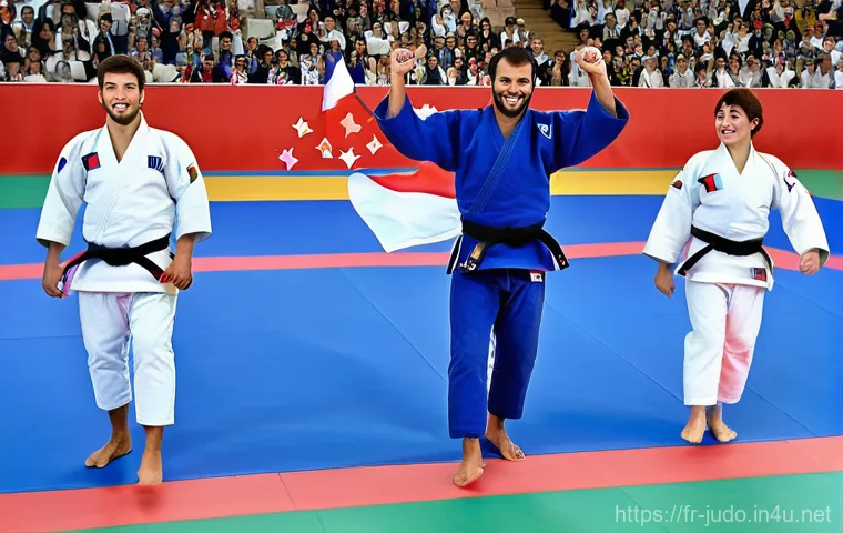 유도 역사와 유래 - **Prompt for Inclusive Judo Training:**
    "An uplifting scene within a brightly lit, modern judo d...